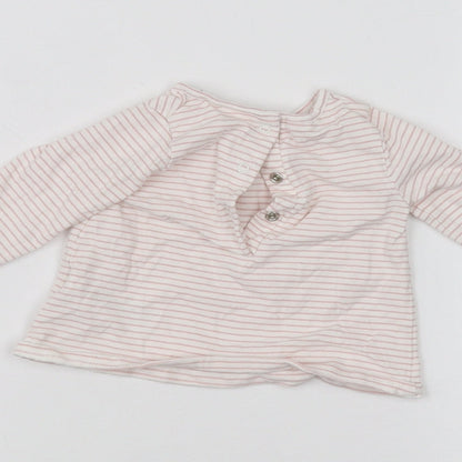 NEXT Baby White Striped  Basic T-Shirt Size 0-3 Months