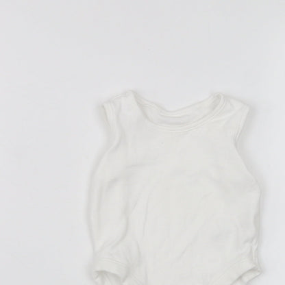 Nutmeg Baby White   Babygrow One-Piece Size 3-6 Months