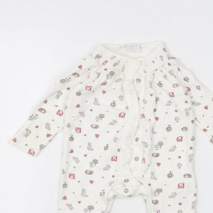 F&F Baby White   Coverall One-Piece Size 0-3 Months