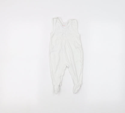 Gamex Baby White   Coverall One-Piece Size 6-9 Months