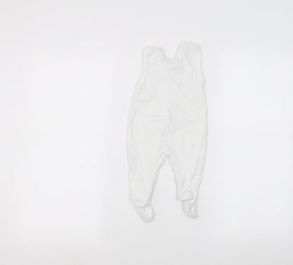 Gamex Baby White   Coverall One-Piece Size 6-9 Months