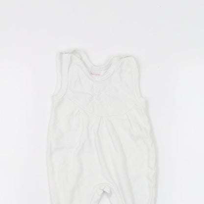 Gamex Baby White   Coverall One-Piece Size 6-9 Months