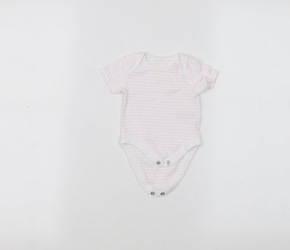 BHS Baby White Striped  Babygrow One-Piece Size 0-3 Months