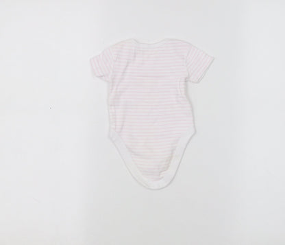 BHS Baby White Striped  Babygrow One-Piece Size 0-3 Months