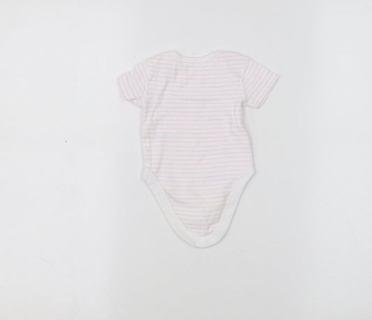 BHS Baby White Striped  Babygrow One-Piece Size 0-3 Months