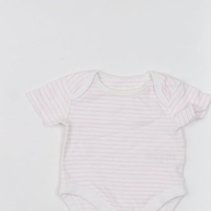 BHS Baby White Striped  Babygrow One-Piece Size 0-3 Months