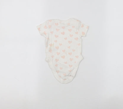 BHS Baby White   Babygrow One-Piece Size 0-3 Months
