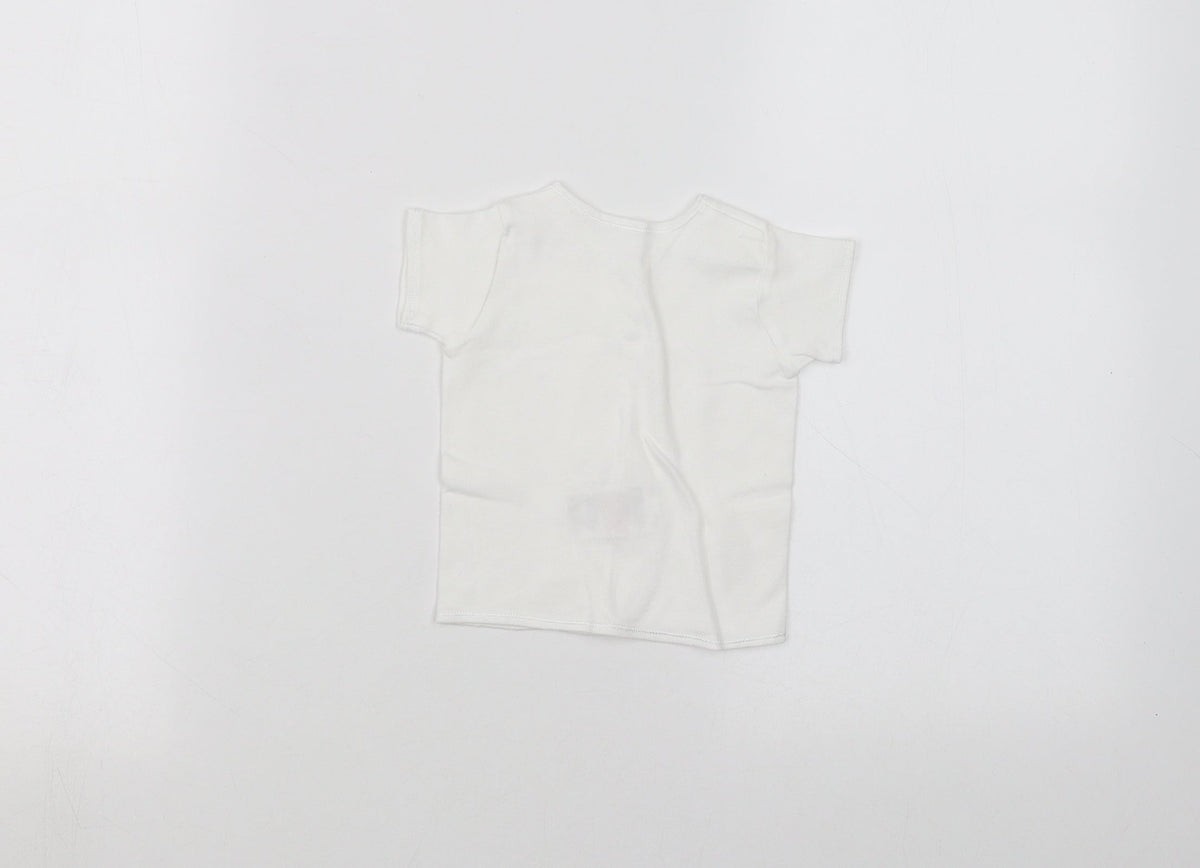 Mothercare Baby White   Basic T-Shirt Size 3-6 Months