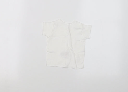 Mothercare Baby White   Basic T-Shirt Size 3-6 Months