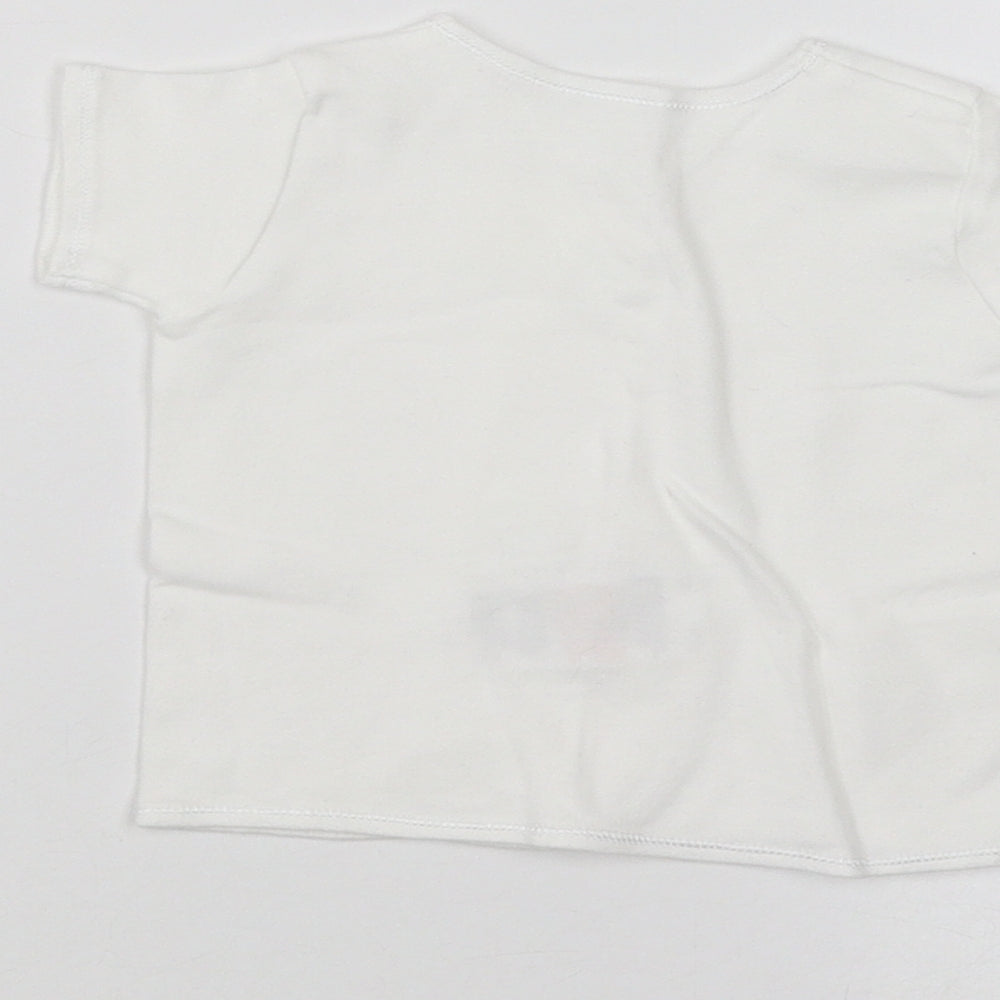 Mothercare Baby White   Basic T-Shirt Size 3-6 Months