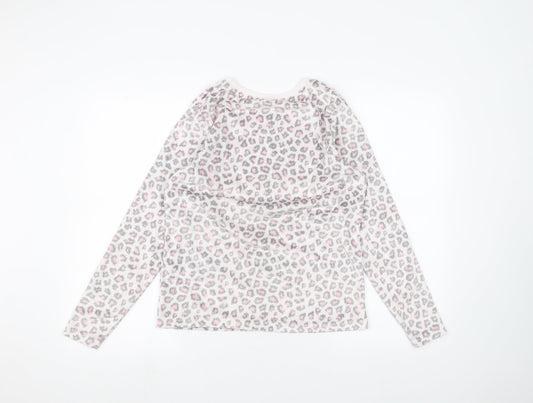 George Womens Pink Animal Print  Basic T-Shirt Size 8