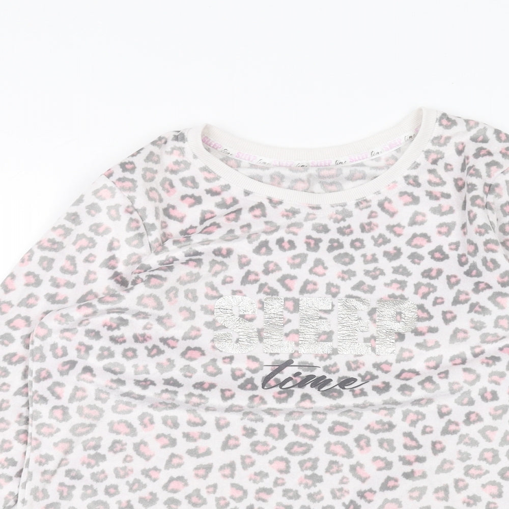 George Womens Pink Animal Print  Basic T-Shirt Size 8