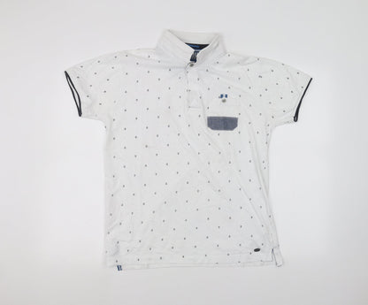 INSD Boys White   Basic Polo Size L