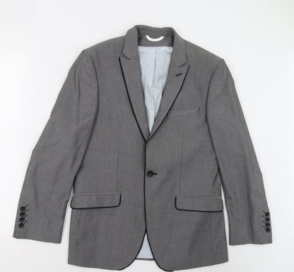 Mens UK Size 38 Burton Regular Grey Suit Jacket