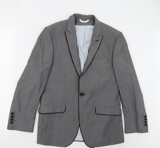 Mens UK Size 38 Burton Regular Grey Suit Jacket