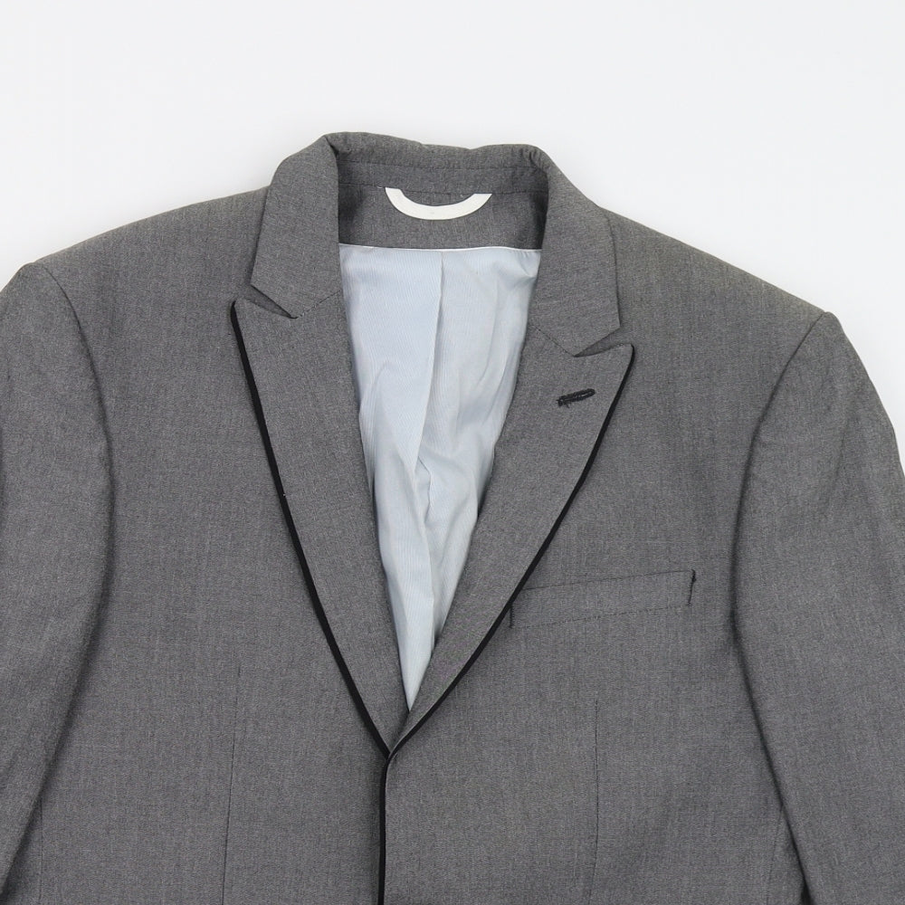 Mens UK Size 38 Burton Regular Grey Suit Jacket