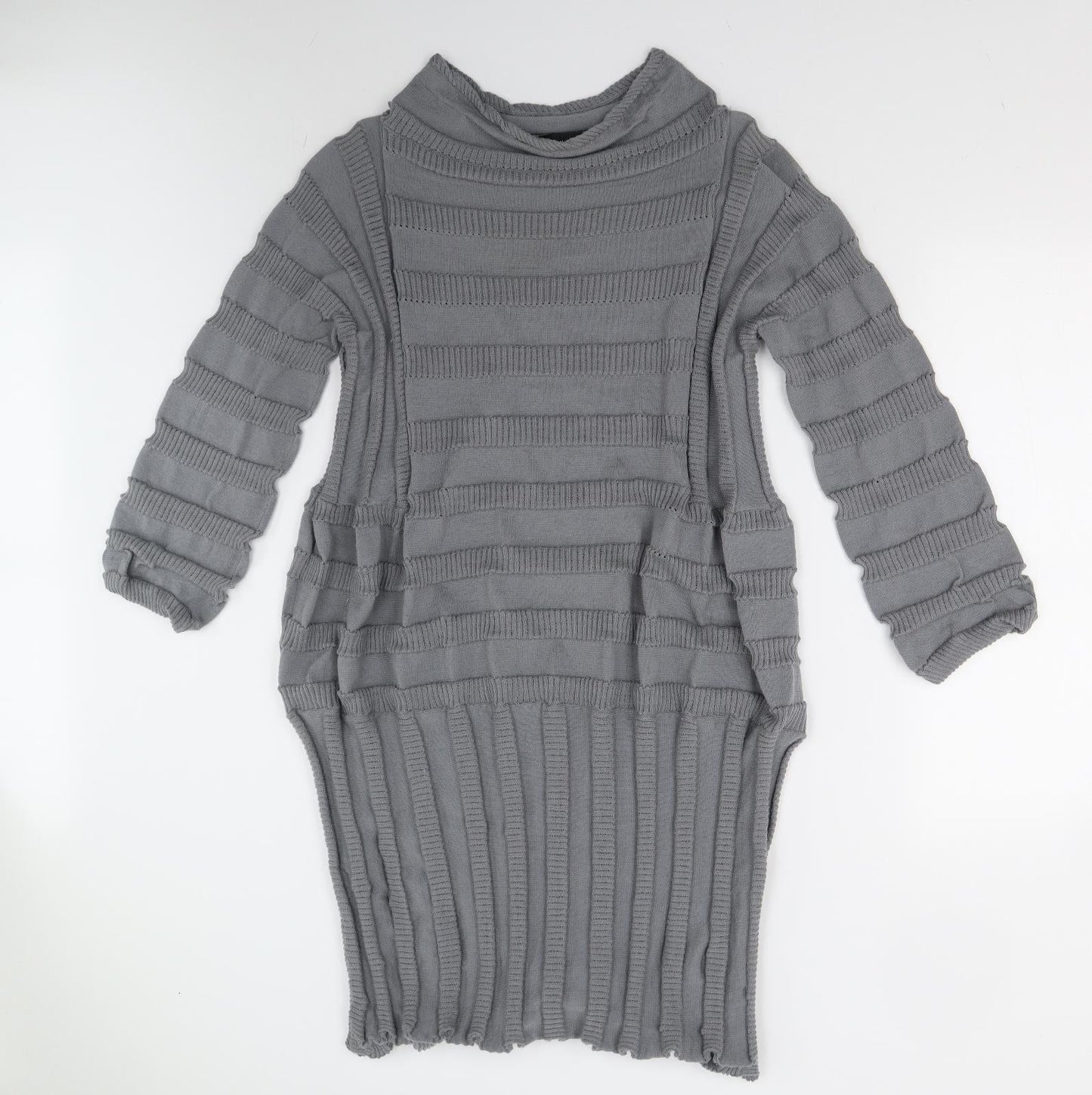 Morgan Marks Womens Grey  Knit Jumper Dress  Size L