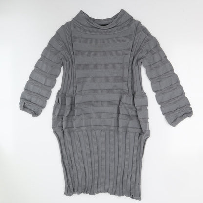 Morgan Marks Womens Grey  Knit Jumper Dress  Size L