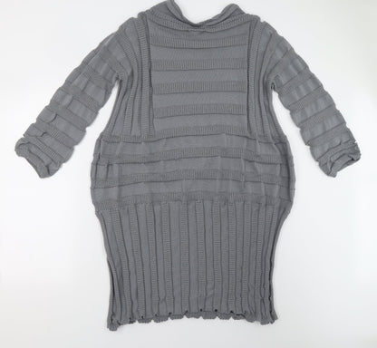 Morgan Marks Womens Grey  Knit Jumper Dress  Size L