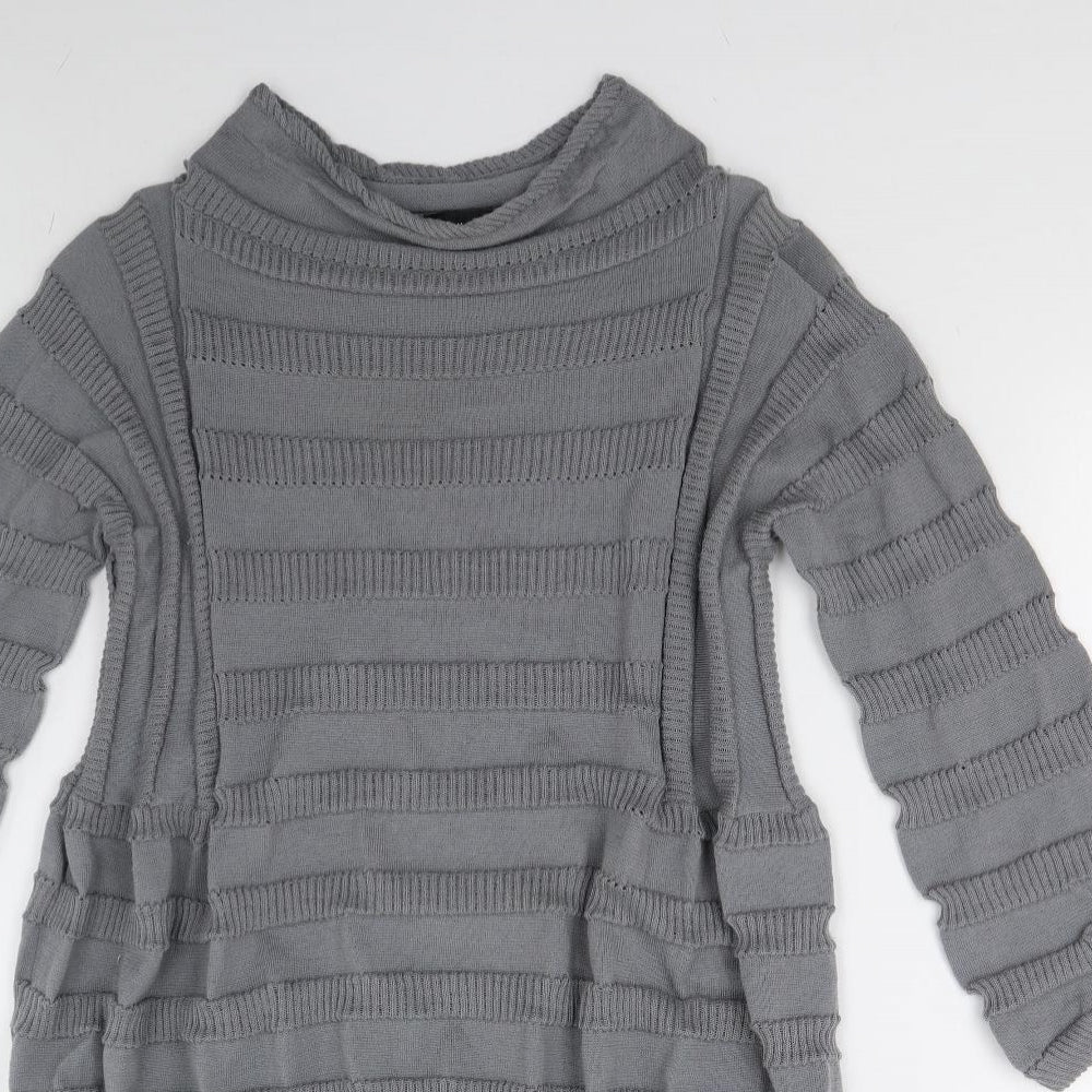Morgan Marks Womens Grey  Knit Jumper Dress  Size L