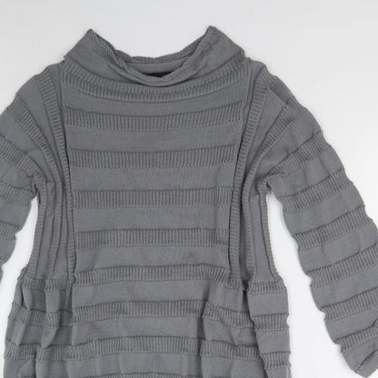 Morgan Marks Womens Grey  Knit Jumper Dress  Size L