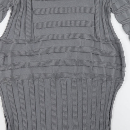 Morgan Marks Womens Grey  Knit Jumper Dress  Size L