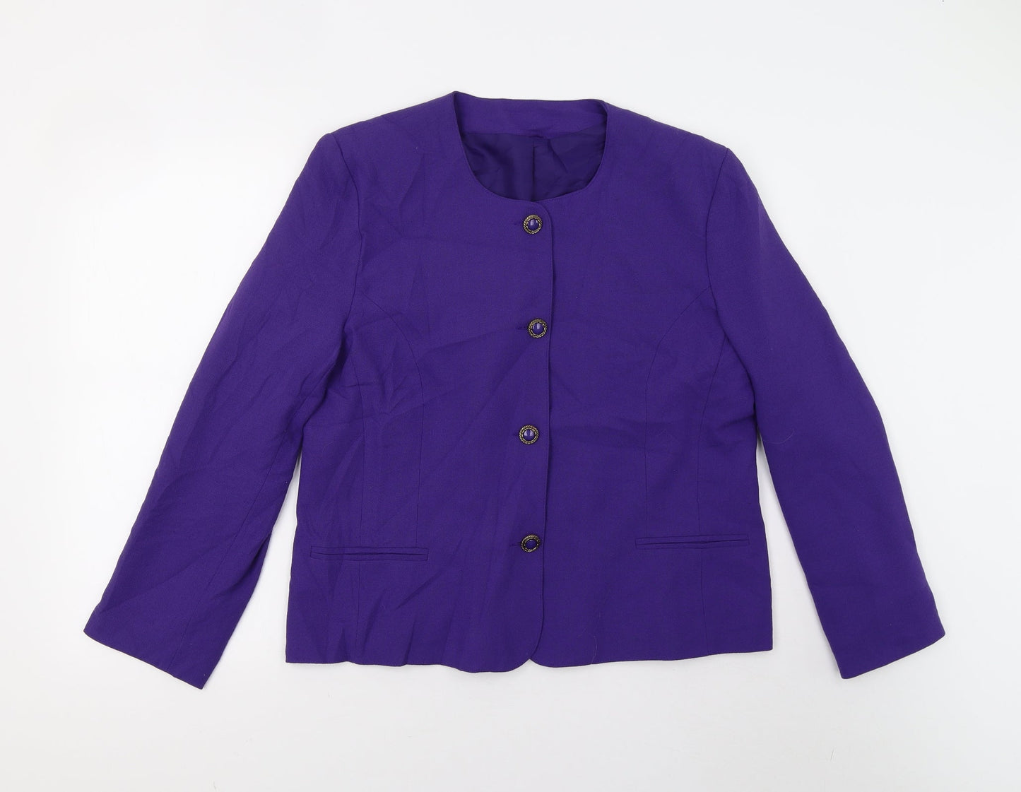 Womens UK Size 14 Features Regular Purple Blazer