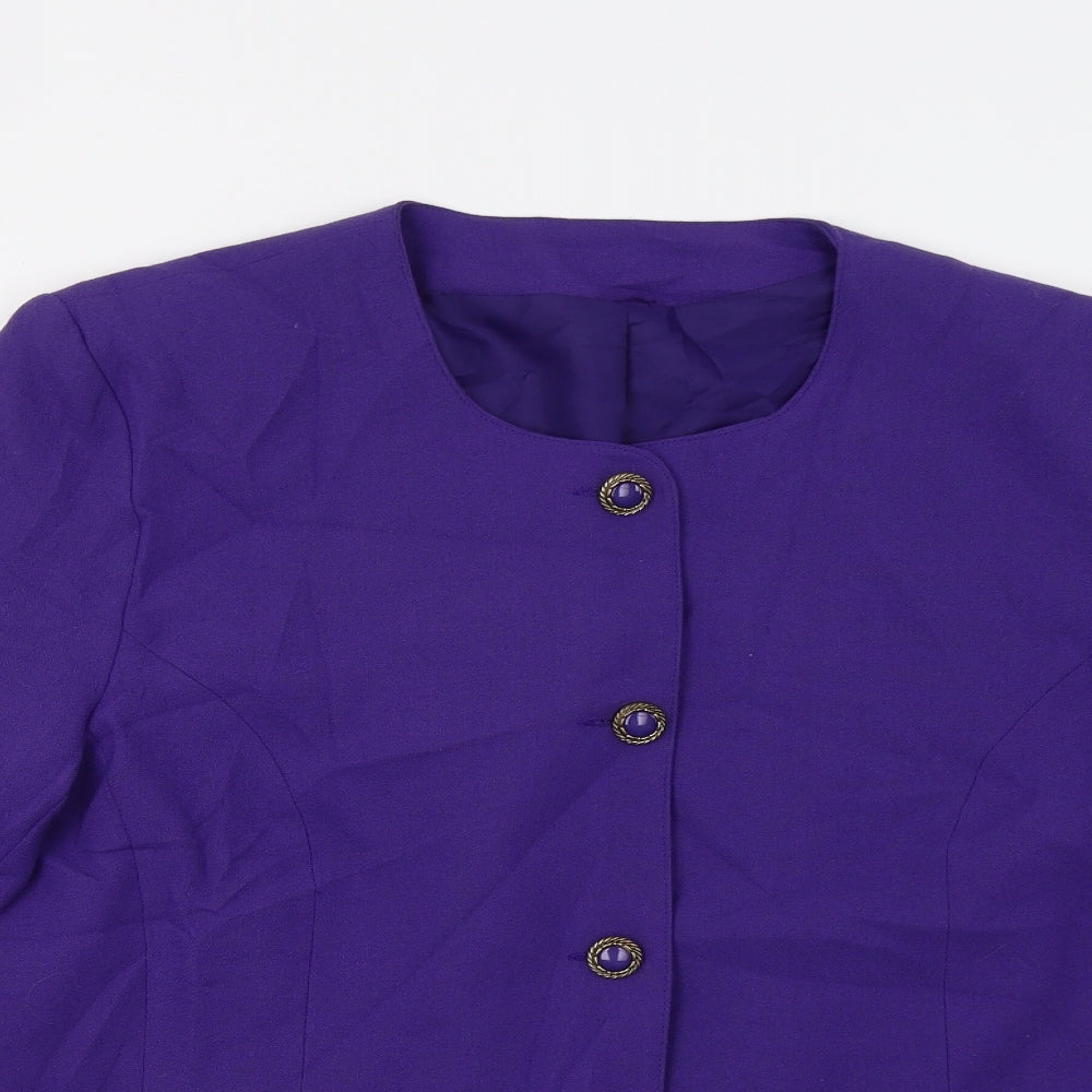 Womens UK Size 14 Features Regular Purple Blazer