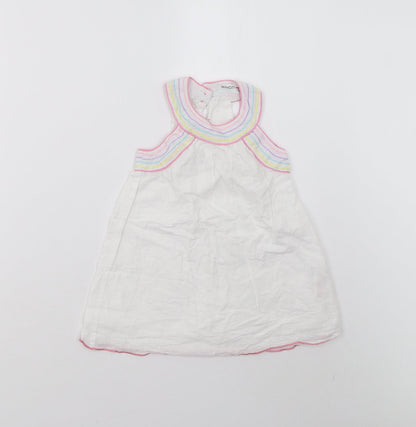 Minoti Girls White   Shift  Size 18-24 Months