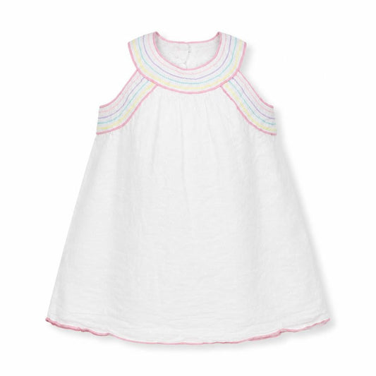 Minoti Girls White   Shift  Size 18-24 Months