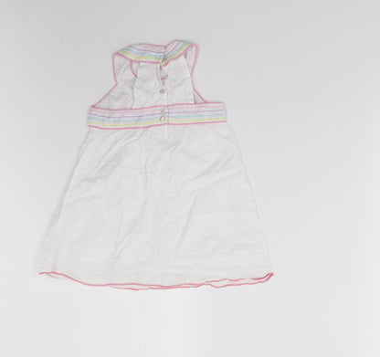 Minoti Girls White   Shift  Size 18-24 Months
