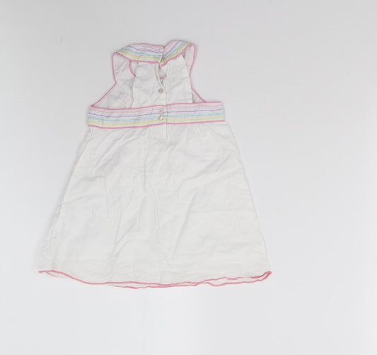 Minoti Girls White   Shift  Size 18-24 Months