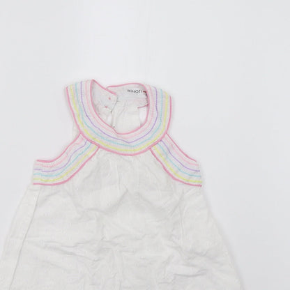 Minoti Girls White   Shift  Size 18-24 Months