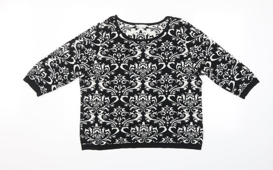 Love knitwear Womens Multicoloured Geometric  Pullover Jumper Size 20