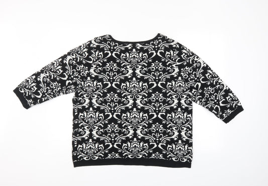 Love knitwear Womens Multicoloured Geometric  Pullover Jumper Size 20