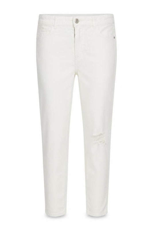 Front view of /Denim women’s white denim straight jeans, size UK 10, 27-inch leg