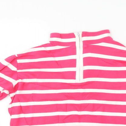 Damart Womens Pink Striped  Pullover Jumper Size 10