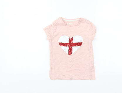 F&F Girls Pink   Basic T-Shirt Size 3-4 Years