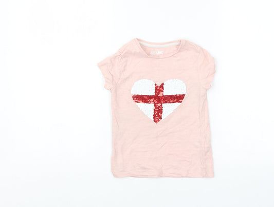 F&F Girls Pink   Basic T-Shirt Size 3-4 Years