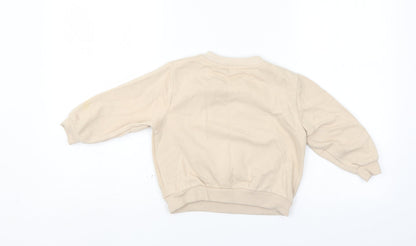 H&M Girls Beige   Pullover Sweatshirt Size 2-3 Years