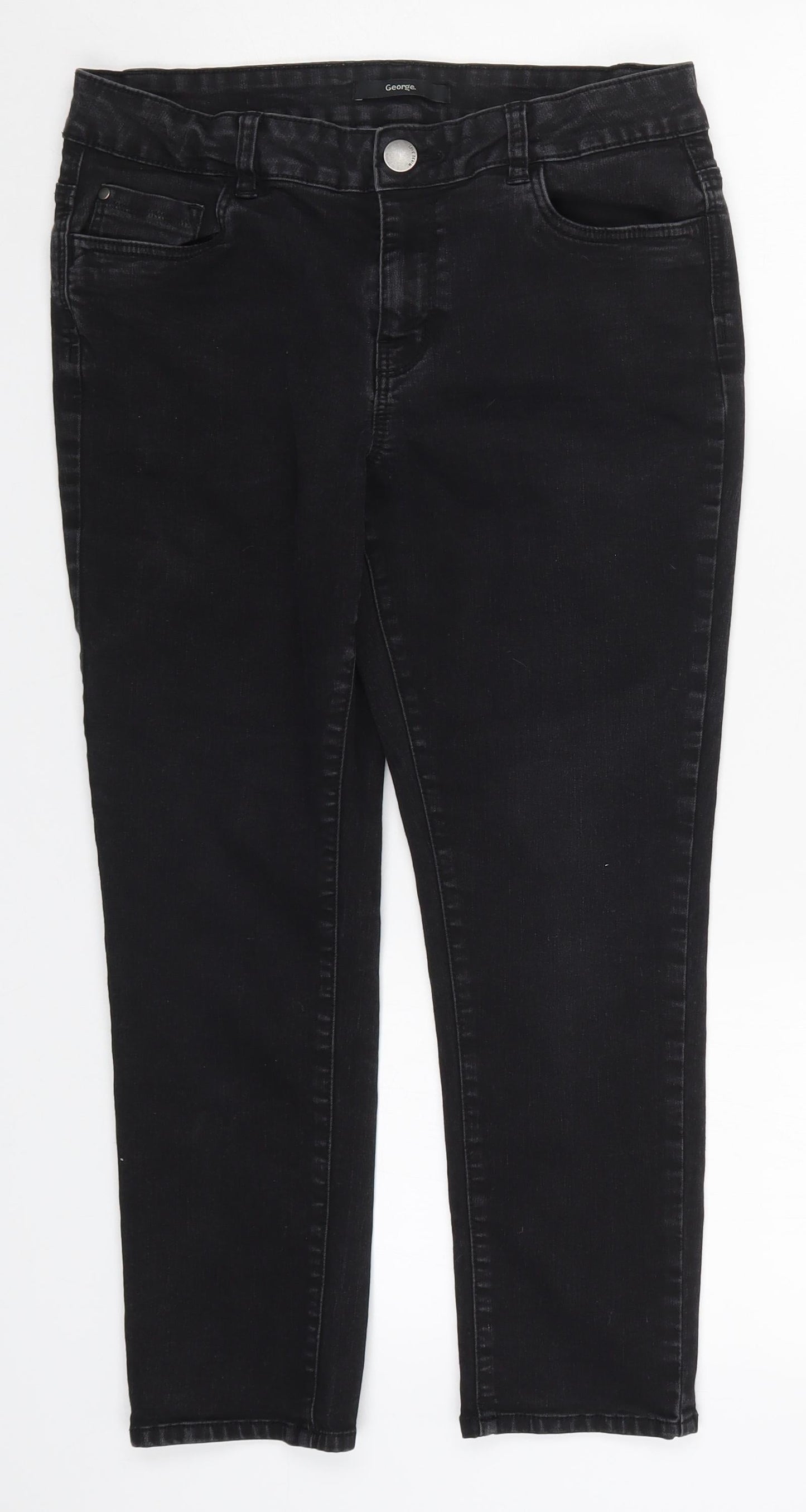 George Womens Black  Denim Skinny Jeans Size 32 in L22.5 in
