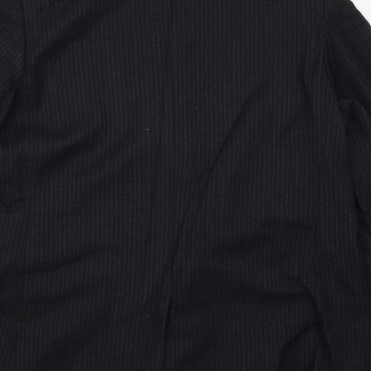 Burleigh Mens Blue Striped  Jacket Suit Jacket Size 44