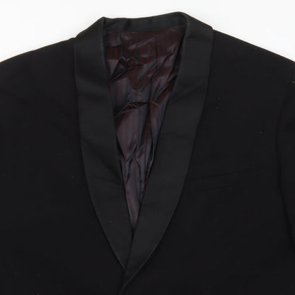 Burleigh Mens Black   Jacket Suit Jacket Size 38