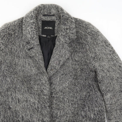 Monki Womens Grey   Pea Coat Coat Size S