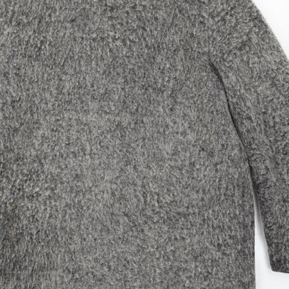 Monki Womens Grey   Pea Coat Coat Size S