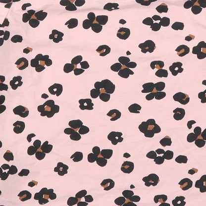 Marks and Spencer Girls Pink Animal Print  Basic T-Shirt Size 5-6 Years