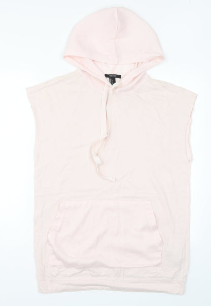 Womens UK Size S FOREVER 21 Pink Pullover Hoodie