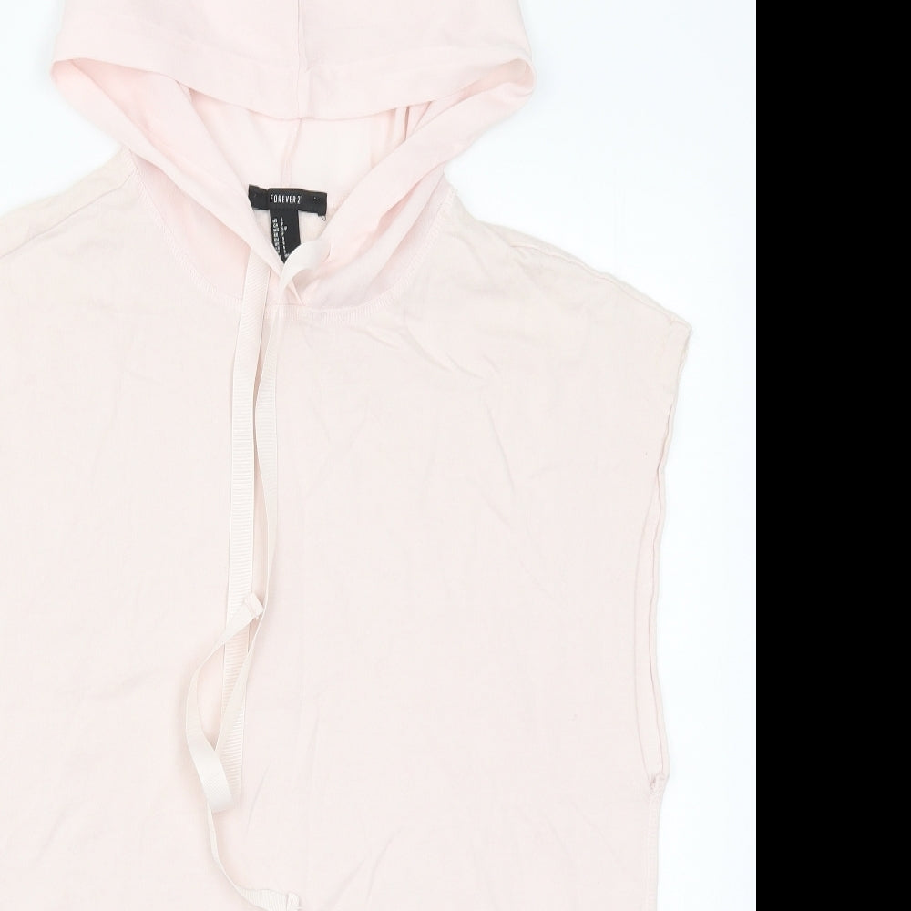 Womens UK Size S FOREVER 21 Pink Pullover Hoodie