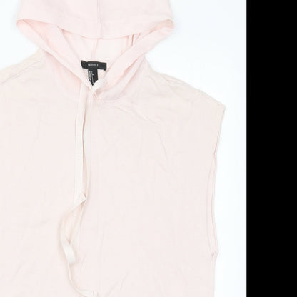 Womens UK Size S FOREVER 21 Pink Pullover Hoodie