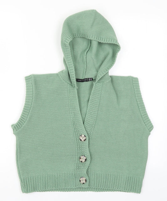 I SAW IT FIRST Womens Green  Knit Cardigan Jumper Size 12